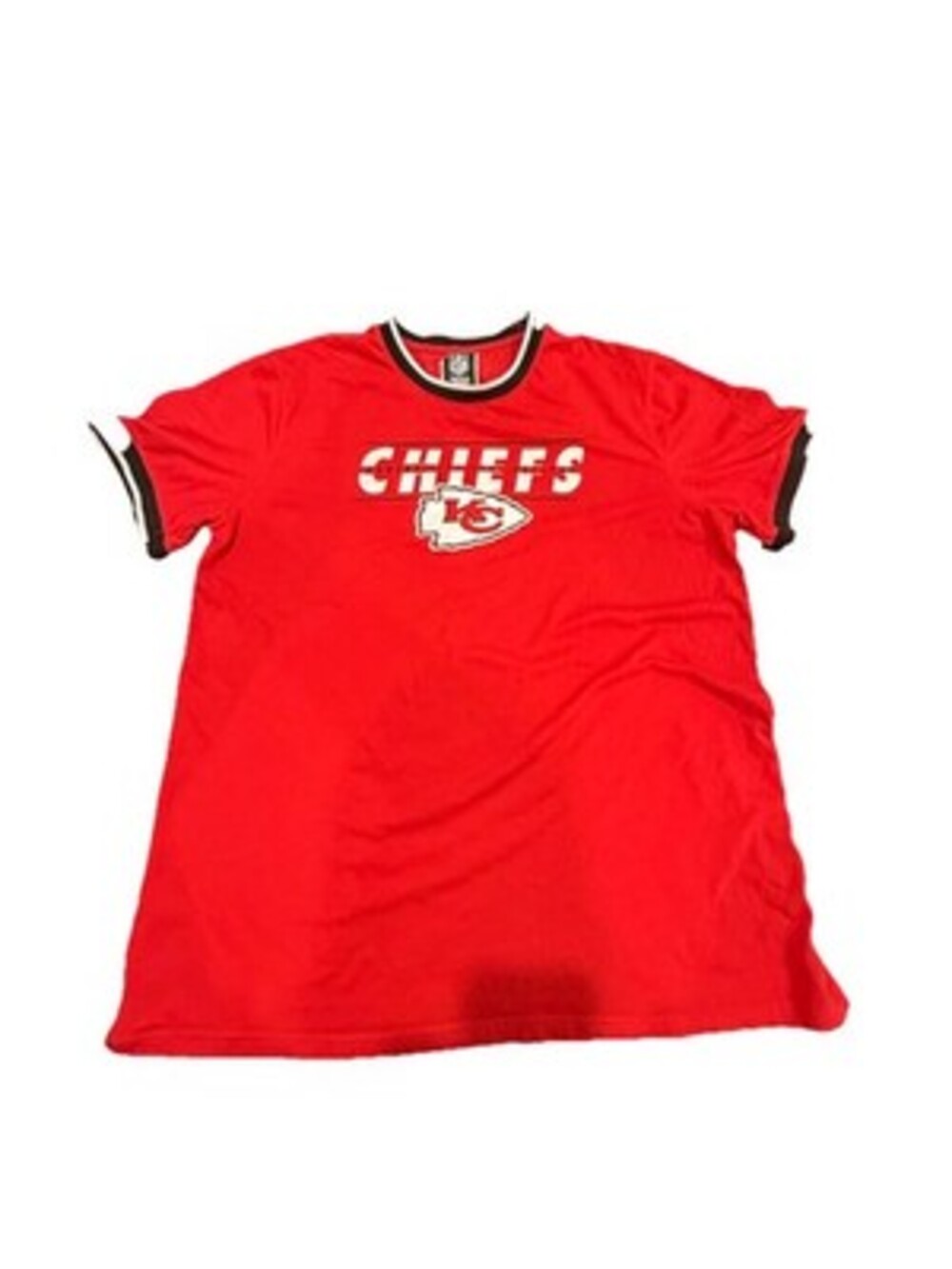 Kansas City Chiefs NFL Team Apparel Red Ringer T Shirt Men’s XXL Football